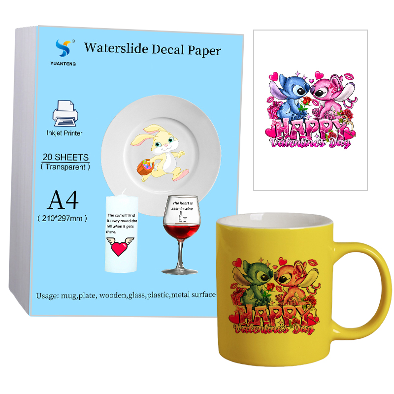 Waterslide Decal Paper - 20 lembar/tas biru dukungan kertas Transfer