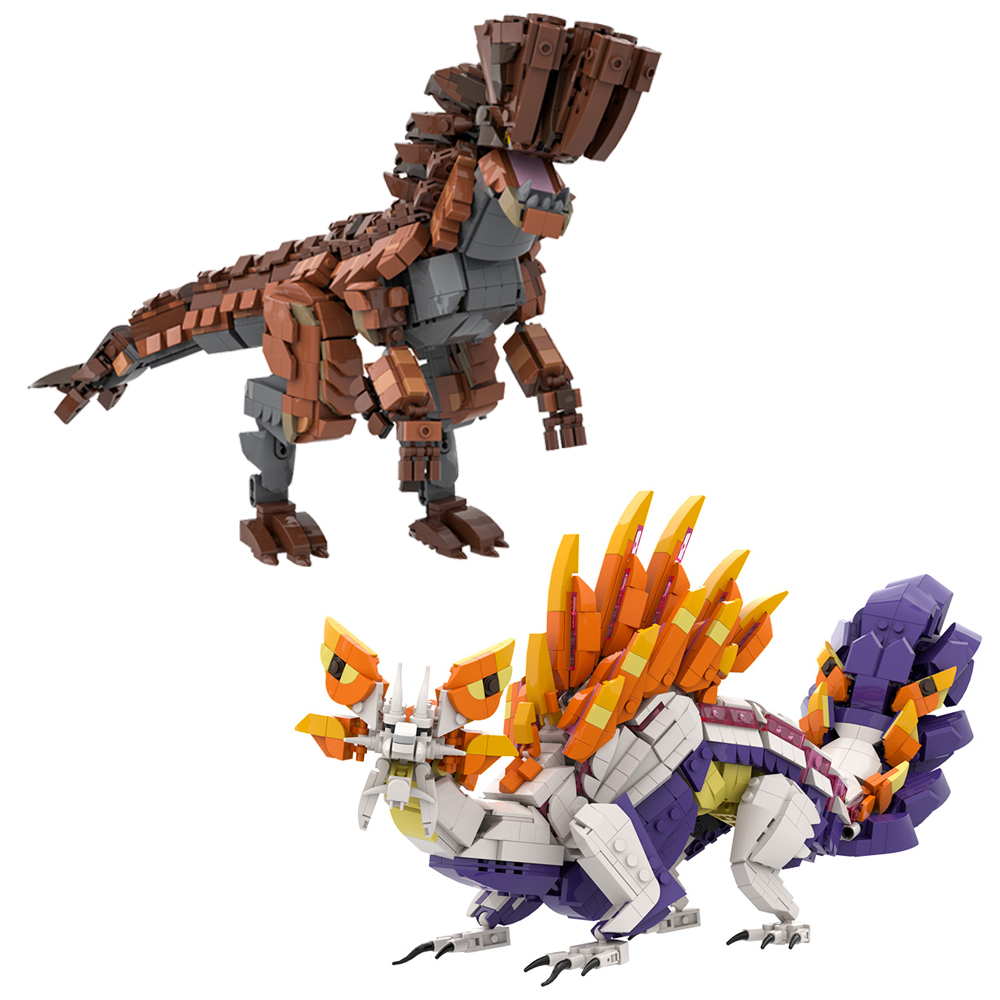 Model Kit Dragon - MOC Permainan Populer Monster Hunter Barroth