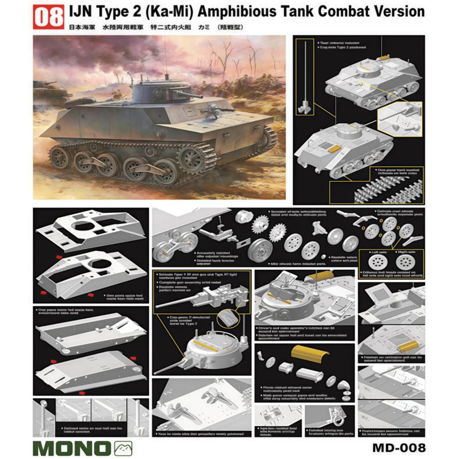DRAGON MD-008 1/35 IJN Tipe 2  - Model Kit Dragon ulasan dan harga