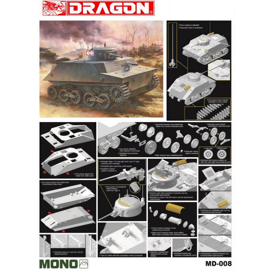 DRAGON MD-008 1/35 IJN Tipe 2  - Model Kit Dragon ulasan dan harga