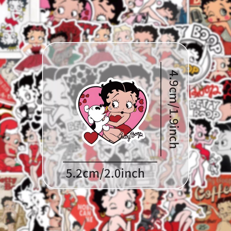 Baru 50PCS Stiker Betty Boop K - Model Kit New ulasan dan harga