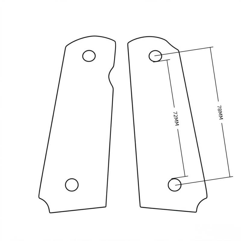 Grip 1911 ukuran penuh dengan  - Model Kit Wood ulasan dan harga
